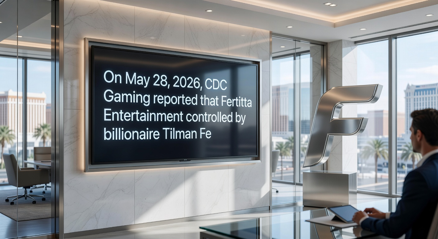 Financial analysts reviewing casino merger documents in a boardroom setting