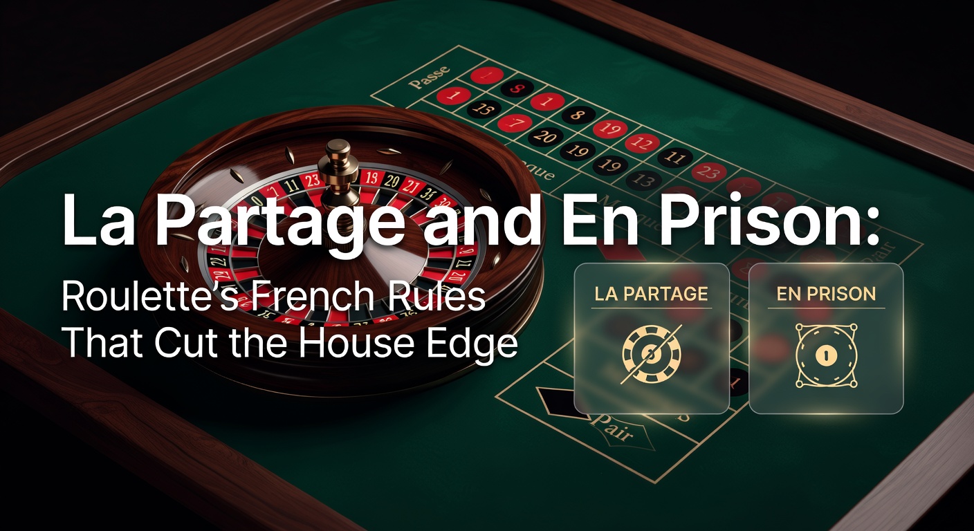 Classic roulette wheel on a green baize table, highlighting the French single-zero layout with La Partage markings
