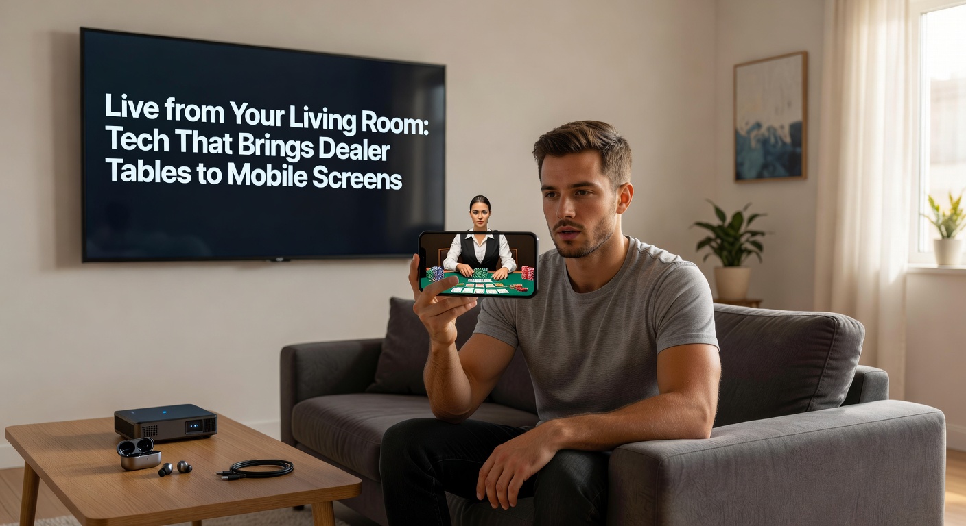 A mobile phone screen displaying a live blackjack dealer interacting with players in real-time, with cards being dealt on a professional table visible in high definition.