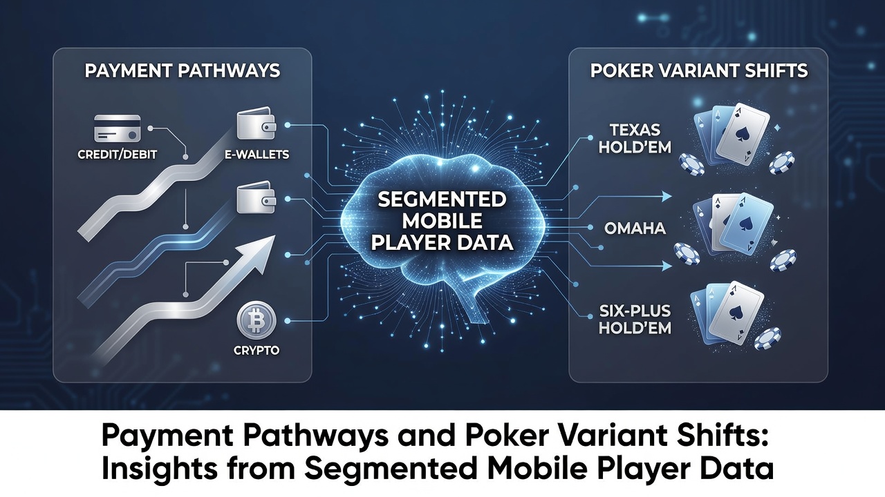 Mobile poker players engaging with different payment pathways on segmented apps