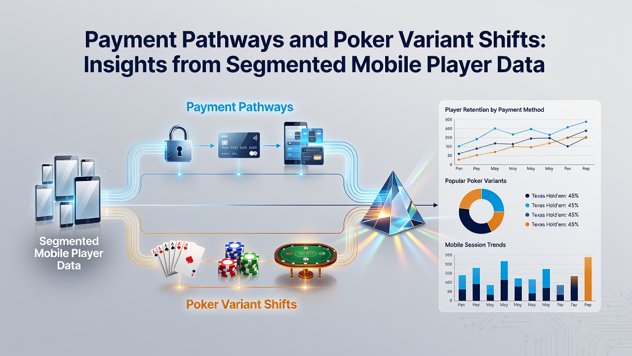 Segmented player data dashboards displaying payment method influences on poker variant choices