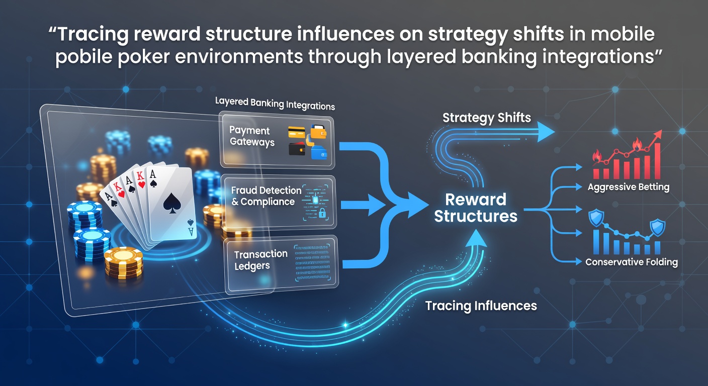 Mobile poker app interface showing reward tiers and banking options on a smartphone screen